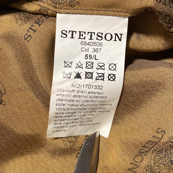 STETSON Harris Tweed 100% Virgin Wool Handcrafted in Germany -Brown Herringbone - Picture 4 of 7